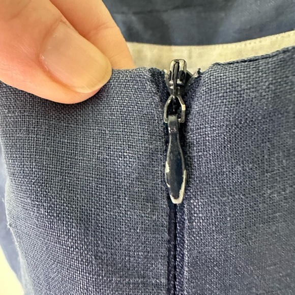 Agua Bendita Herbarium navy flared mini dress SZ S - Picture 9 of 9